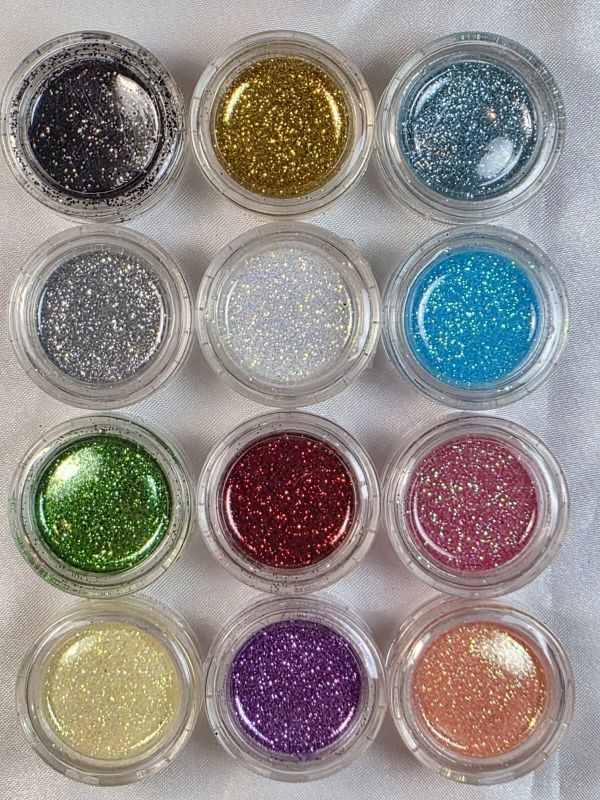 Nailart Set Glitterpulver 12 Stk.