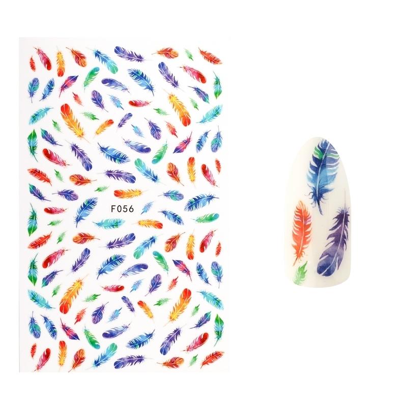 Nailart Sticker | Aquarell Federn F056