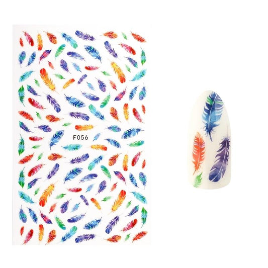 Nailart Sticker | Aquarell Federn F056