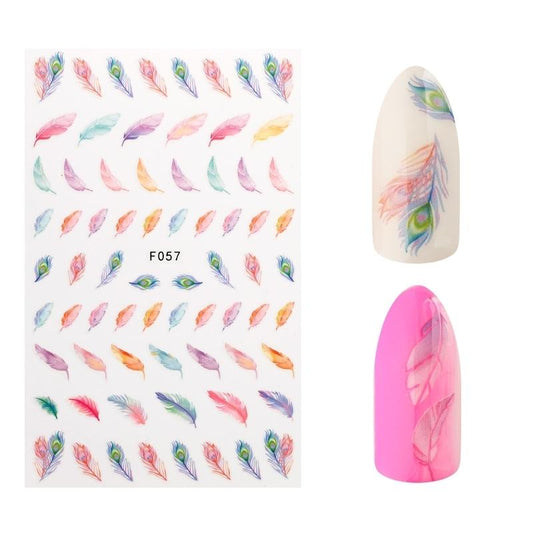 Nailart Sticker | Aquarell Federn F057