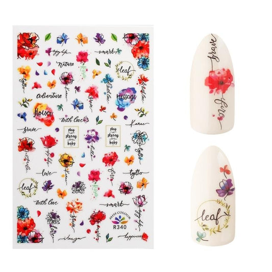 Nailart Sticker | Aquarell Flowers R340