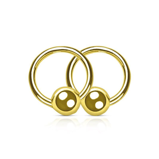 Piercing gold mit Kugel 10Stk.