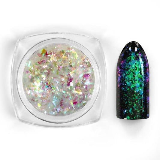 Pigment Flakes Nr. 6 weiss-emerald