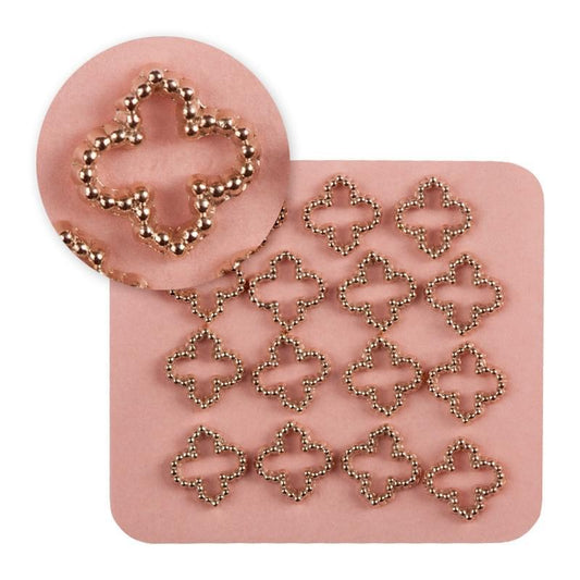 Metall Kleeblatt Pink Gold 0832