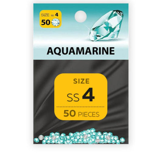 Strass Steine Aquamarine SS4 50 Stk.