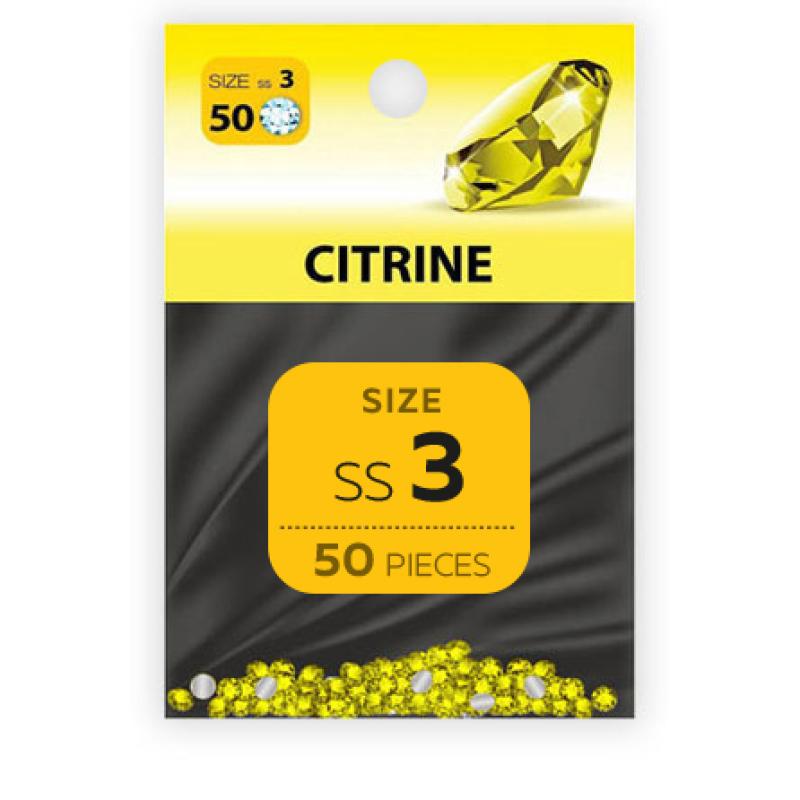 Strass Steine Citrine SS3 50 Stk.