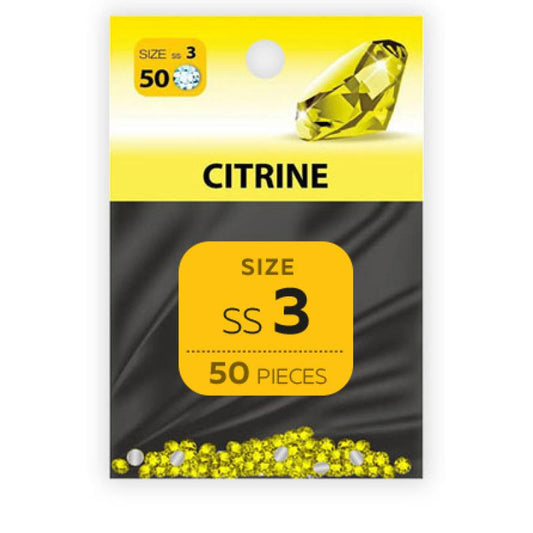 Strass Steine Citrine SS3 50 Stk.