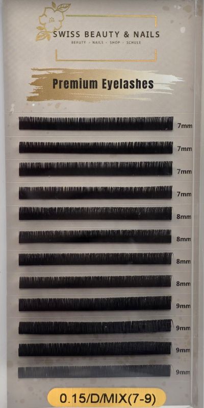 Wimpern SBN 0.15 Mix Tray D Curl (7-9)