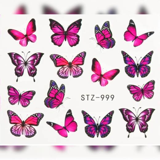 Water Slider Schmetterling pink 986