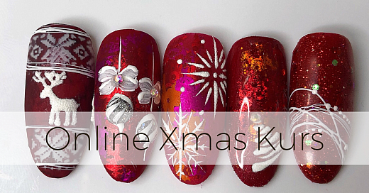 Online Nailart Kurs Weihnachts Design