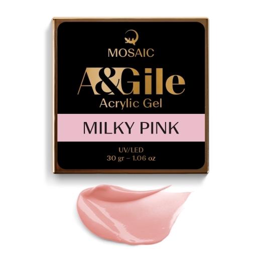 A&Gile Acrylic Gel Milky Pink Mosaic 30gr.