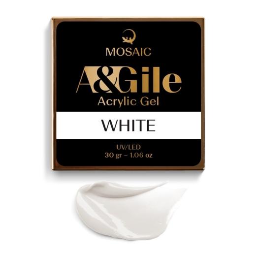 A&Gile Acrylic Gel White Mosaic 30gr.