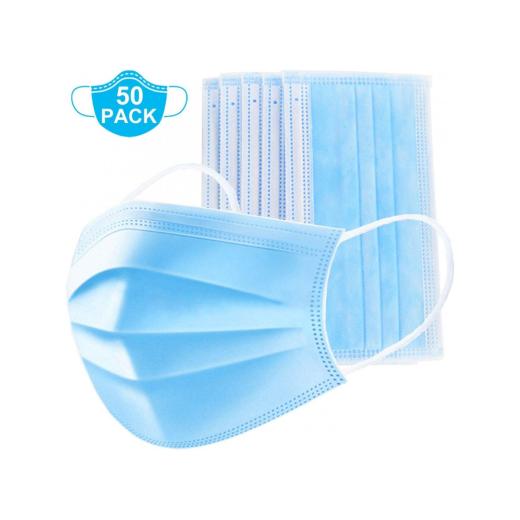 Gesichtsmasken Mundschutz blau 50 Stk.
