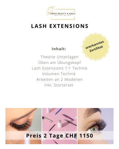 Kurs Lashextensions 2 Tage