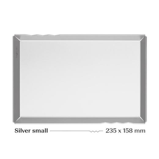 Silber Tablett klein 23.5cm X 15.8cm