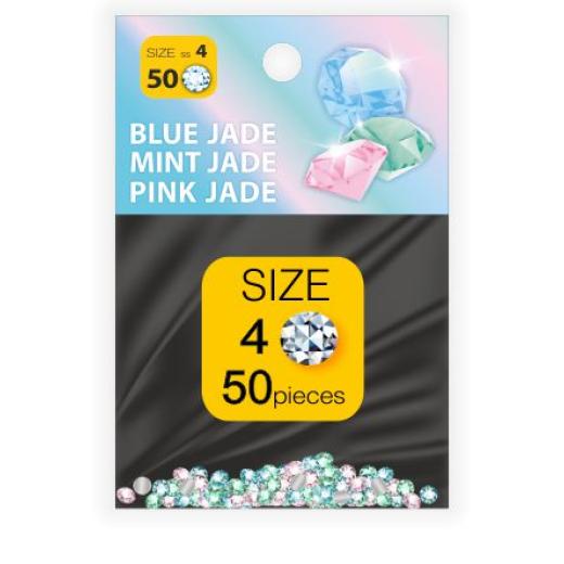Strass Steine Blue Jade. Mint Jade. Pink Jade SS4 50Stk.