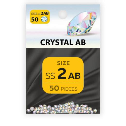 Strass Steine Crystal AB SS2 50 Stk.