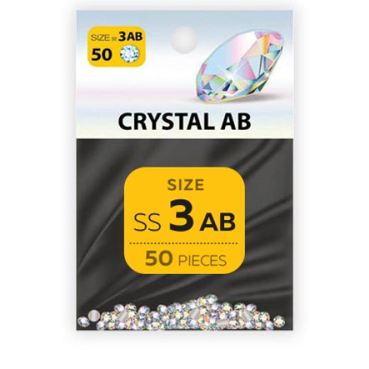 Strass Steine Crystal AB SS3 50 Stk.